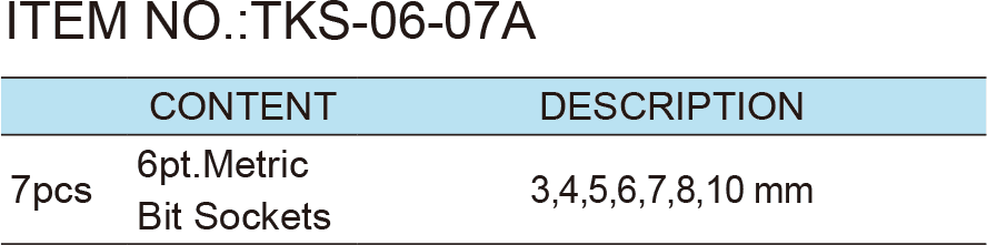 7pcs. 3/8”Dr. Bit Socket Wrench Set (图1)