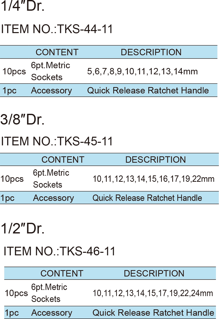 11PCS Socket Wrench Set(图1)