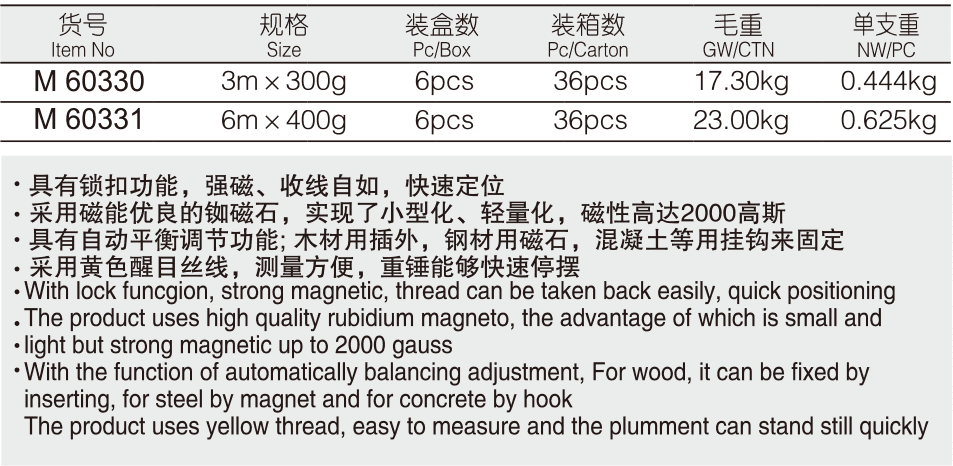 磁性线坠(图1)