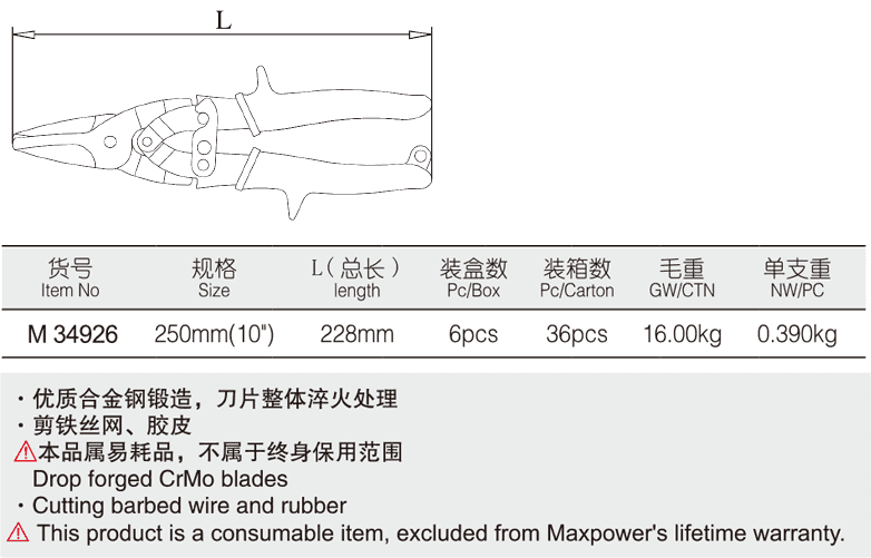 短直头多功能航空剪(图1)