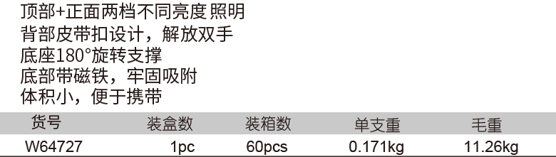 双照明锂电工作灯(图1)